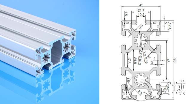 歐標4590W重型鋁型材