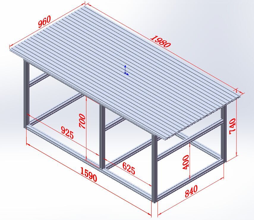 4040鋁型材承重+2080鋁型材台麵